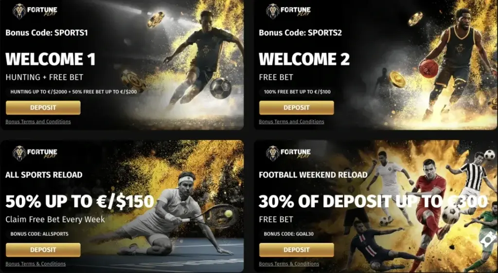 Fortune Play sports bonuses.