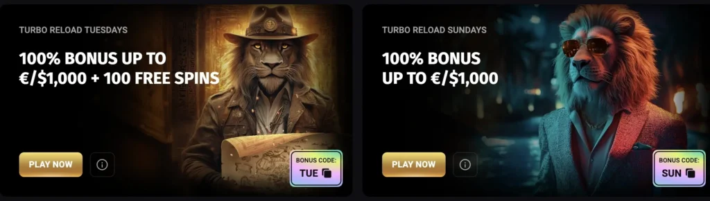 FortunePlay reload bonuses.